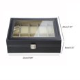 thumbnail image 5 of Milue 10 Grids Watch Box PU Watches Display for Case Jewelry Holder Storage Organizer with Lock for Women Men Gifts, 5 of 9
