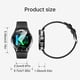 thumbnail image 2 of Moyic El reloj deportivo con la función HD Bluetooth de Smartwatch llama los relojes elegantes impermeables de la pantalla para los hombres Electrónica piel negra negra, 2 of 6