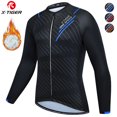 thumbnail image 2 of Maillot de ciclismo de invierno X-TIGER, maillot térmico de polar de manga larga para hombre, ropa de ciclismo que mantiene el calor, camiseta de ciclismo de carreras, 2 of 5