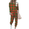 thumbnail image 2 of Haute Edition Women's Cozy Christmas Print 2-Piece Jogger Pajama Set, 2 of 2