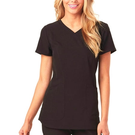 Heartsoul "Cross My Heart" Mock Wrap Top Scrub Top