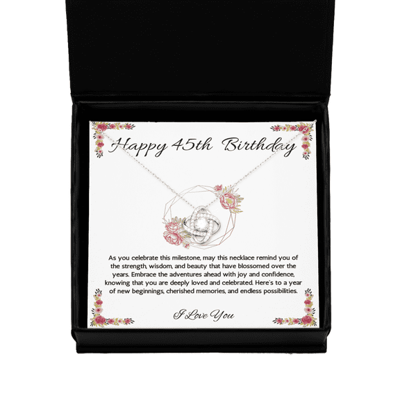 45th Birthday Gift Necklace, 45th Birthday Jewelry, Turning 45, necklace For Wife, Sister, Mom, Daughter, Birthday Gift Necklace For 45 Year Old
