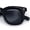 All Black, variant on SA106 Retro TAC Polarized Thick Bevel Rectangle Horn Rim Hipster UV400 Sunglasses / All Black