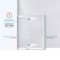 thumbnail image 6 of DreamLine Unidoor-X 59 in. W x 30 3/8 in. D x 72 in. H Frameless Hinged Shower Enclosure in Satin Black, 6 of 12