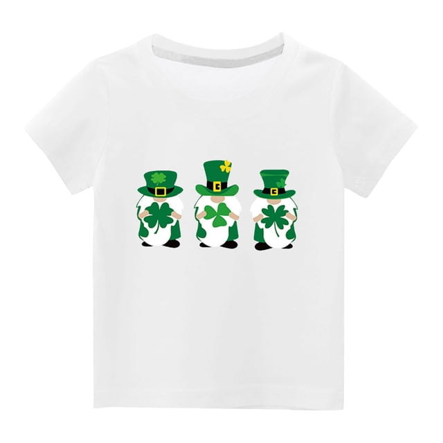 Hauts à Manches Courtes pour Femmes, Hauts Mignons pour Femmes, Enfants Garçons Filles Mignons Col Rond Imprimé Haut à Manches Courtes, Hauts à Manches Courtes pour Femmes, Cadeaux pour Filles Tout-Petits