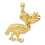 KAZI LUXURY 14K Pelican with Fish In Mouth Charm
