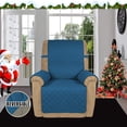 thumbnail image 2 of Housse Réversible 2024 Résistante à l'Eau pour Fauteuil Inclinable avec Sangles Élastiques Gris/gris Pâle, 2 of 7