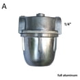 thumbnail image 2 of 25L/H CX Oil Strainer Filter Full Aluminum Transparent Cup 1/4" 3/8" Small Diesel Fuel Filter Burner and Boiler Accessories, 2 of 4