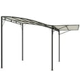 thumbnail image 2 of Outsunny 10' x 8' Outdoor Pergola and Patio Gazebo, Extendable Side Awning, Sun Shade Shelter for Garden, Camper, Deck, Doors and Windows, Cream White, 2 of 9