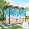 thumbnail image 6 of Coastal Beach Outdoor Curtains for Patio Waterproof,Windproof Privacy Curtains with Weighted Bottom,Nautical Ocean Starfish Shells Sea Waves Outside Drapes for Picnic Garage Yard 54"x84" 1 Panel, 6 of 8
