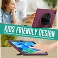 thumbnail image 4 of K-Lion Rugged Case for Samsung Galaxy Tab A8 10.5 inch X200 X205,Kids Friendly Heavy Duty Silicone Case Hand Strap Kickstand Shockproof 3-Layer Protection Cover for Samsung Galaxy Tab A8 10.5 ,Winered, 4 of 7