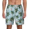 thumbnail image 2 of Goofa Flamingos And Palms Printed Men's Swim Trunks Board Shorts Quick Dry Mens Swimming Trunks with Compression Liner,Breathable Fit Hawaii Beach Shorts-Medium, 2 of 9