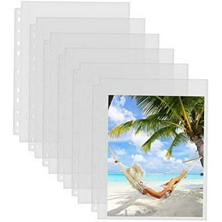 Fabmaker 30 Pack Photo Sleeves for 3 Ring Binder - (4x6, for 120 Photos), Archival Photo Page Protectors 4x6, Clear Plastic Photo Album Refill Pages