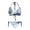 Blue & White Marble Pattern with Gold Veins, variant on Women's Blue Gold Marble Halter Bikini Set Two Piece Triangle Swimsuit with Tie Side Bottoms for Beach Vacation & Pool Party