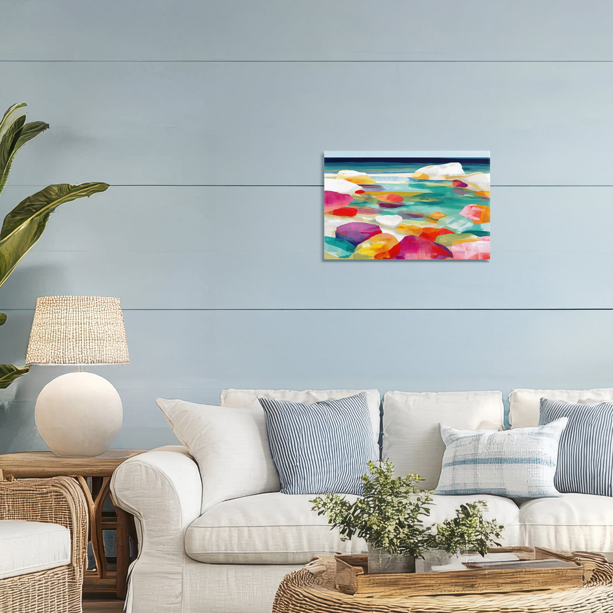 Stupell Industries Vivid Stones By The Shore Canvas Wall Art, design by Chromatic Storm Studio