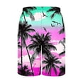 thumbnail image 5 of Summer Casual Shorts for Men Elastic Waist Drawstring Shorts Athletic Beach Floral Print Shorts with Pockets, 5 of 5