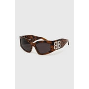 Balenciaga BB0321S 003 57mm Rectangle Sunglasses Womens Havana