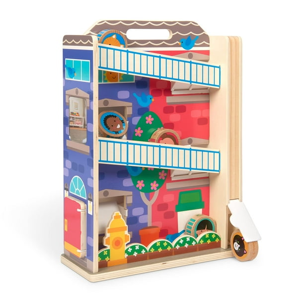 Casa unifamiliar de madera Toy Melissa & Doug GO Tots con 6 discos