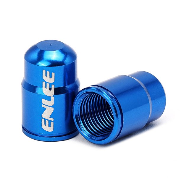 ENLEE, 2 uds., tapas de válvula de bicicleta de aleación de aluminio, tapa de válvula de rueda de neumático de bicicleta