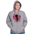 thumbnail image 5 of Betty Boop Fans Lovers Cute Heart Zip Hoodie Sweatshirt Women Brisco Brands S, 5 of 6