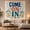 Come On In, variant on Stay Awhile Quote with Relax Text, Cozy Farmhouse Style for Aesthetic Decor Lovers, Inspirational Wall Decor, Housewarming Gift, Tapestry Wall Hanging for Living Room and Entryway