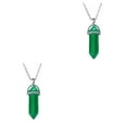 thumbnail image 4 of maskred Hexagon Column Charm Findings Handmade Holiday Hanging Pendants Crystal Necklace Earring Keychains Decorations Green 2Set, 4 of 6