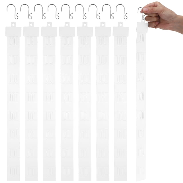 GOOHOCHY Tiras de exhibición de plástico para colgar 20 piezas con ganchos en forma de S