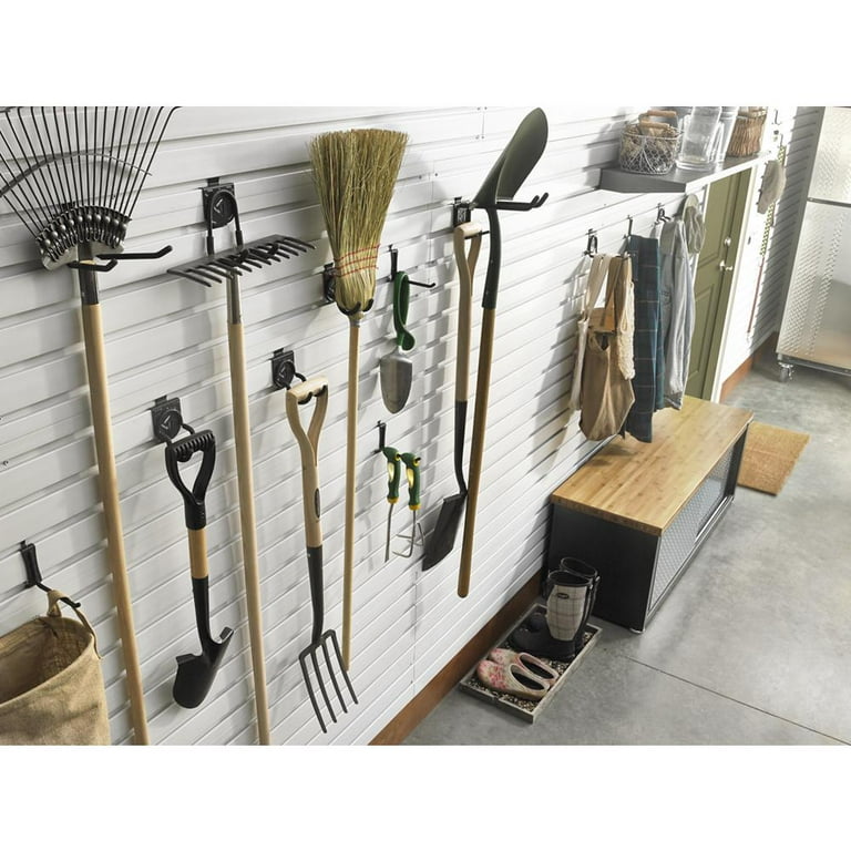 Gladiator Storage Hooks 8-Pack J & L Hooks for Wall Systems, Holds