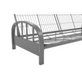 DHP Aiden Silver Metal Futon Frame with Coil Full Futon Mattress