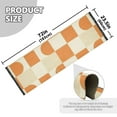 thumbnail image 5 of Yayeee Runner Rug for Bedroom 2'x6' Machine Washable Hallway Non Slip Mat, Orange Checkered Pattern, 5 of 8