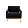 thumbnail image 2 of Miekor Furniture Edna Modern Black Velvet & Gold Accent Chair W5U565, 2 of 4