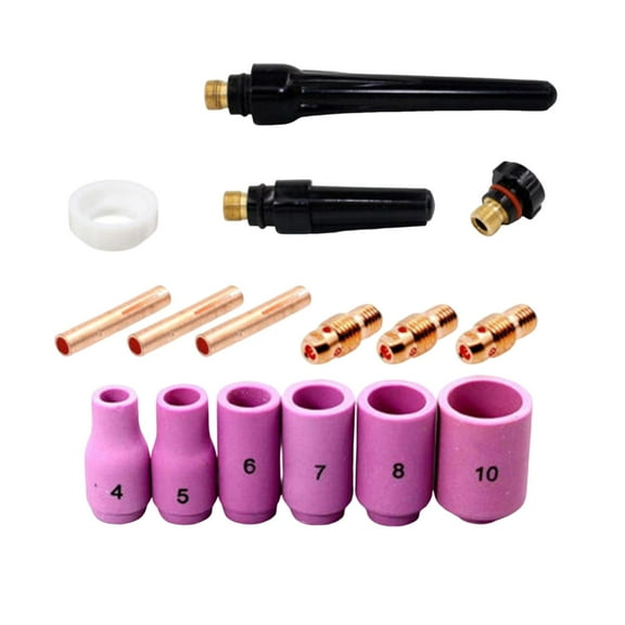 16 Pieces TIG Welding Consumables Collet Body Consumables for 9 20 25 Series TIG Welding Spare Parts