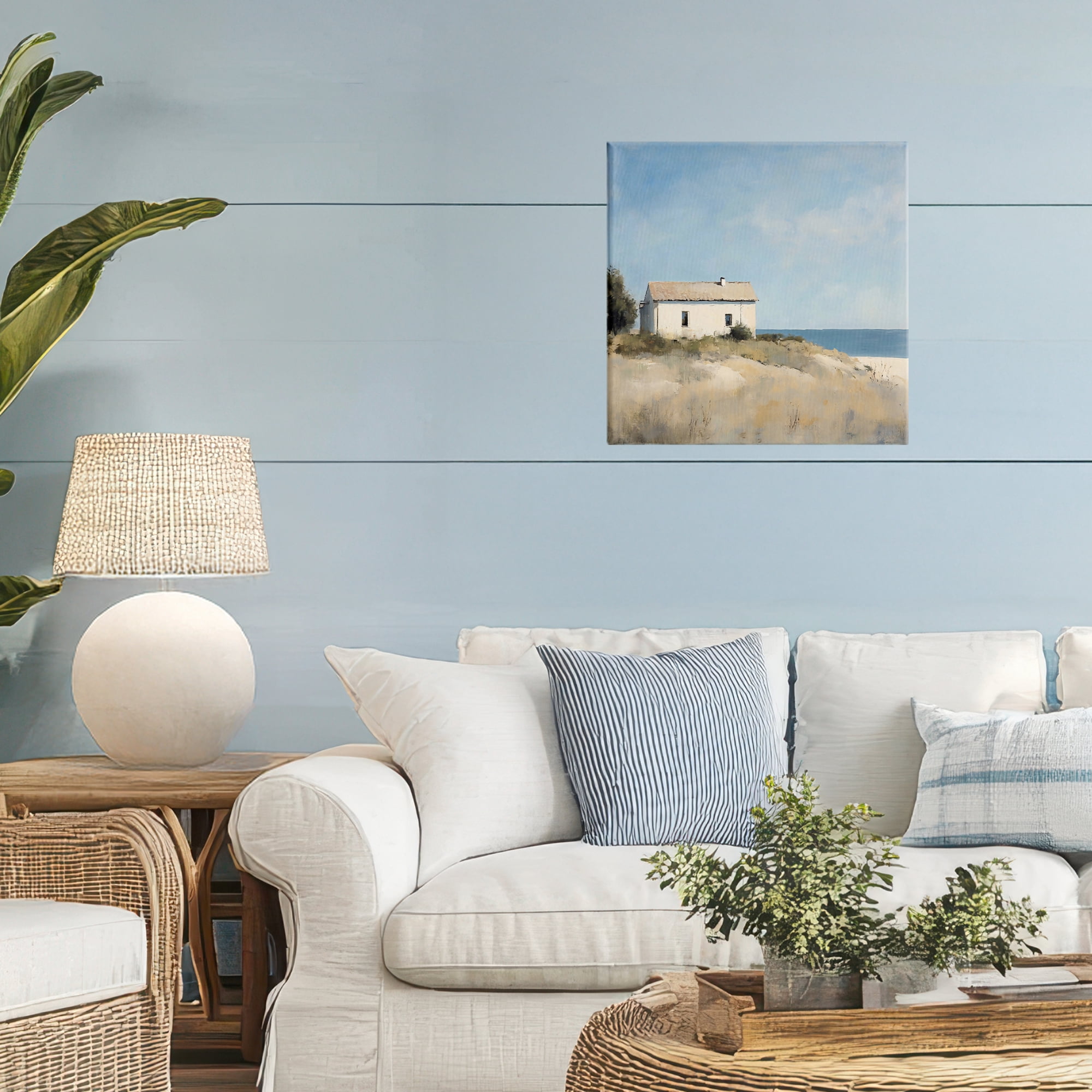 Stupell Industries Simple Beach House on Dunes Canvas Wall Art, design by Creative Studio