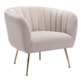 thumbnail image 3 of ZUO Deco Modern Accent Chair in Gray & Gold, 3 of 9