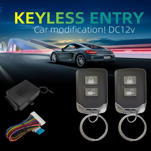 Sistema universal de entrada para vehículos, control remoto, 2 controles remotos, de bloqueo central remoto automático, apto para Sharpla Sistema de entrada sin llave para automóvil