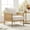 Linen, variant on ReNest Boho Braid Accent Chair with Hand-Woven Paper Rope, Wood-Look Metal Frame, Mink Fabric,Single