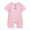 Pink, variant on Godderr Baby Boys Girls Bodysuits Toddler Solid Color Short Sleeve Onesies Baby Bodysuit Crawling Suit for 0-24M