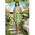 thumbnail image 5 of HAPPY BAY Women's Cotton Summer Front Open Soft Beach Beachwear Duster Kimono Cardigan for Women 2X-3X Shamrock Forest_AB978, 5 of 5