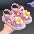 thumbnail image 2 of LIIPEE Girls Sandals Summer Fashion Cute Flower Open Toe Non- Soft Sole Shoes Girl Sweet Daily Princess Sandal,Pink,3-3.5 Years, 2 of 9