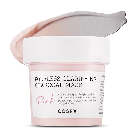 COSRX Pink Pore Clarifying Charcoal Wash-off Mask, 3.8 fl oz (Pack of 1)