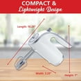 thumbnail image 6 of Brentwood Lightweight 5-Speed Electric Hand Mixer, White, 6 of 9
