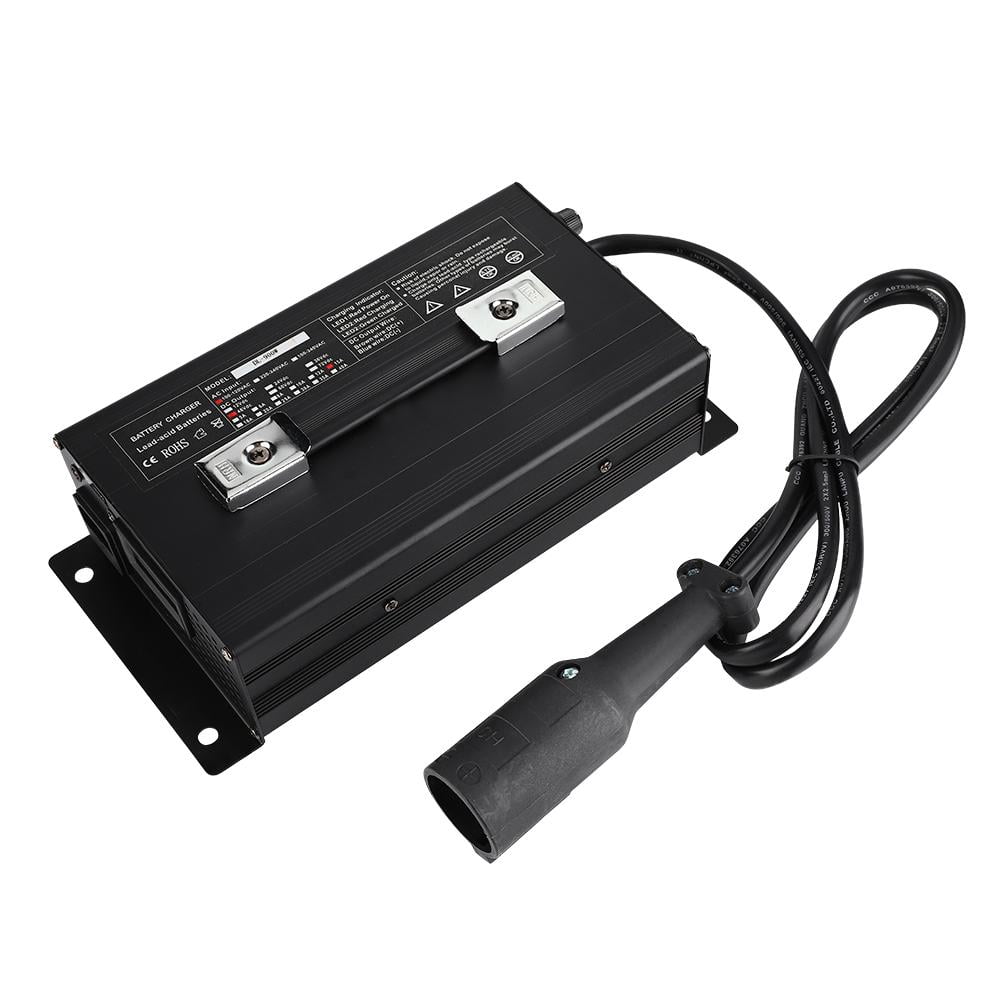WALFRONT 48V 15A LED Golf Cart Club Car Battery Charger Allaluminum