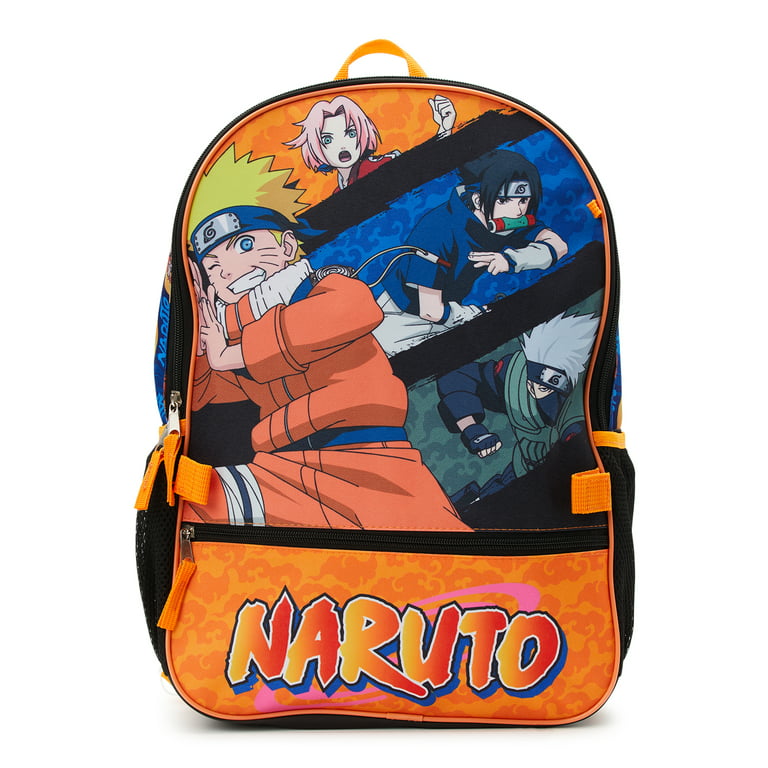 Naruto Shippuden Squad 17 Laptop Backpack and Lunch Bag Set, 4-Piece,  Orange