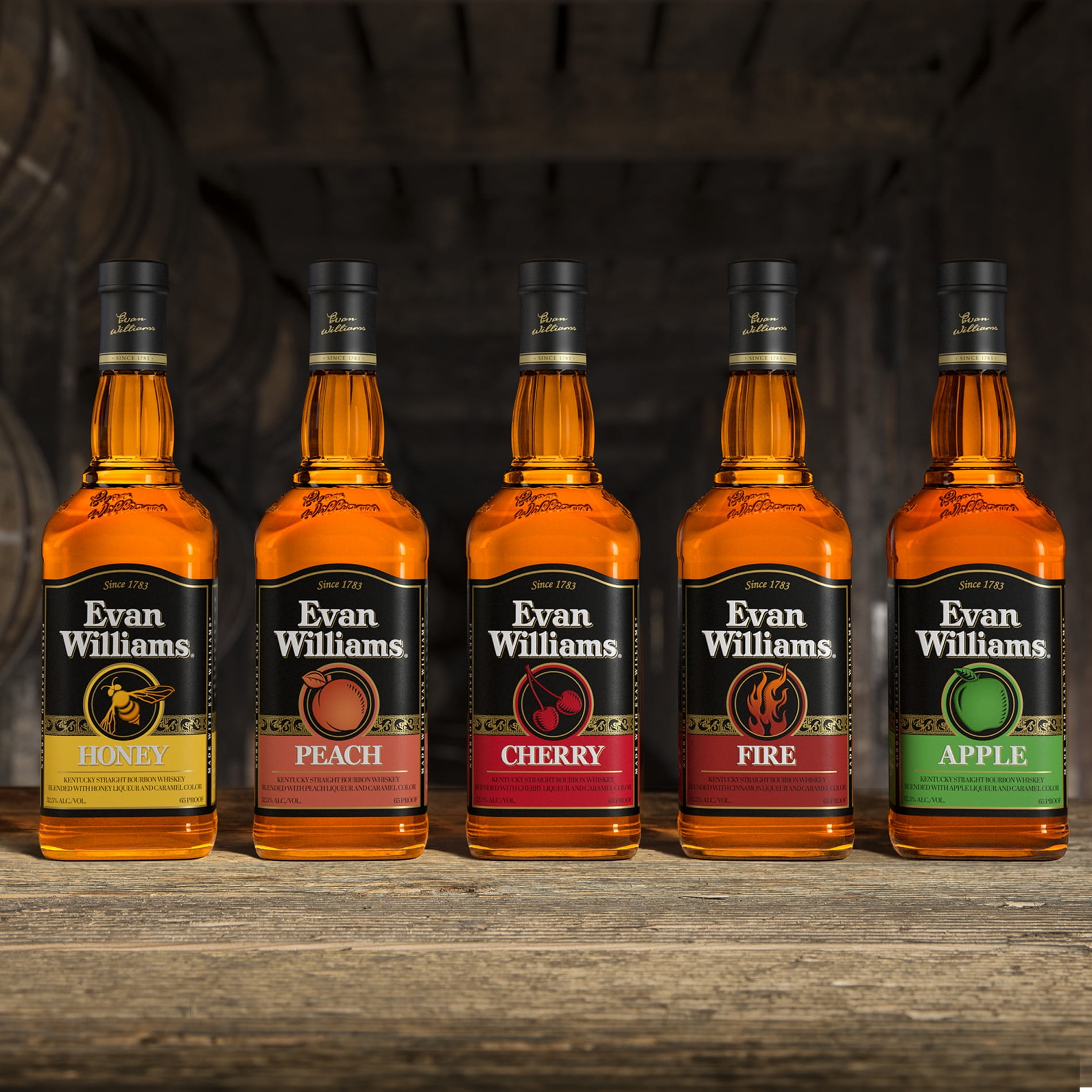 Evan Williams Honey Whiskey Liqueur, 750 ml Bottle, 33% ABV