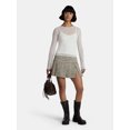 thumbnail image 2 of Madden NYC Women’s Lace Rhinestone Top with Long Sleeves, Sizes XXS-XXL, 2 of 5