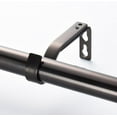 thumbnail image 4 of Lumi 5/8" Single Drapery Curtain Rod Set with Faceted Square Finials, Oil Rubbed Bronze, 48"-84", 4 of 5