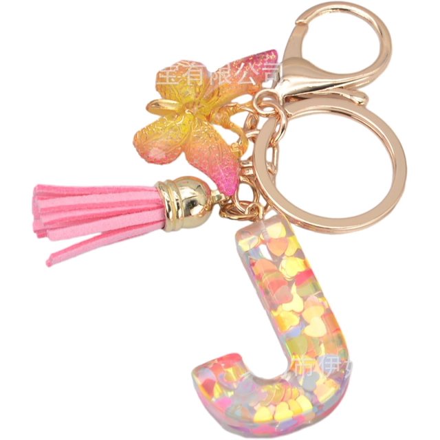 Letter Keychain,26 Letters A-Z Decorative Letter Keychain,Name Keychain for Women Girls Men Teenager Gift