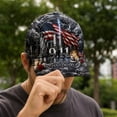 thumbnail image 4 of 9/11 25th Anniversary Patriotic Baseball Cap Honoring The Heroes American Flag Graphic Print Patriotic Dad Hat Gifts for Veterans First Responders, 4 of 6
