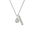thumbnail image 2 of Delight Jewelry Two-tone Small Daisy with Peace Sign Silvertone Always My Sister Bar Charm Necklace, 23", 2 of 4