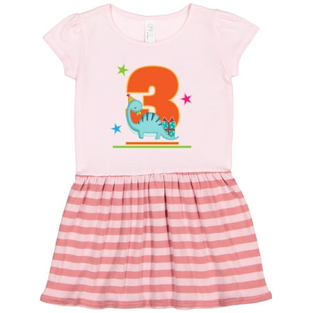 

Inktastic 3rd Birthday Dinosaur 3 Year Old Gift Toddler Girl Dress